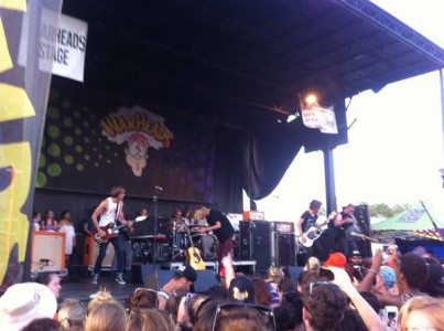The Maine performs to a large crowd this summer at Warped Tour in Orlando, the last tour with their previous release Forever Halloween.