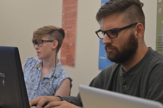 "I learned thar you can get a lot done in a small amount of time," Aeolus editor and second-year Bethany Wilson (pictured with editor Jace Johnson) said.