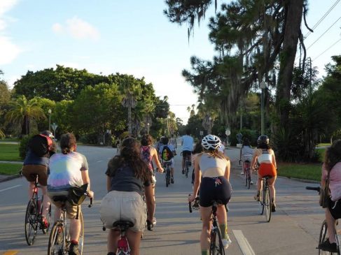photo courtesy Cole Zelznak. A live stream of the Sept. 30 Critical Mass, in which dozens of student bikers participated, can be found on the NCF Catalyst Facebook.