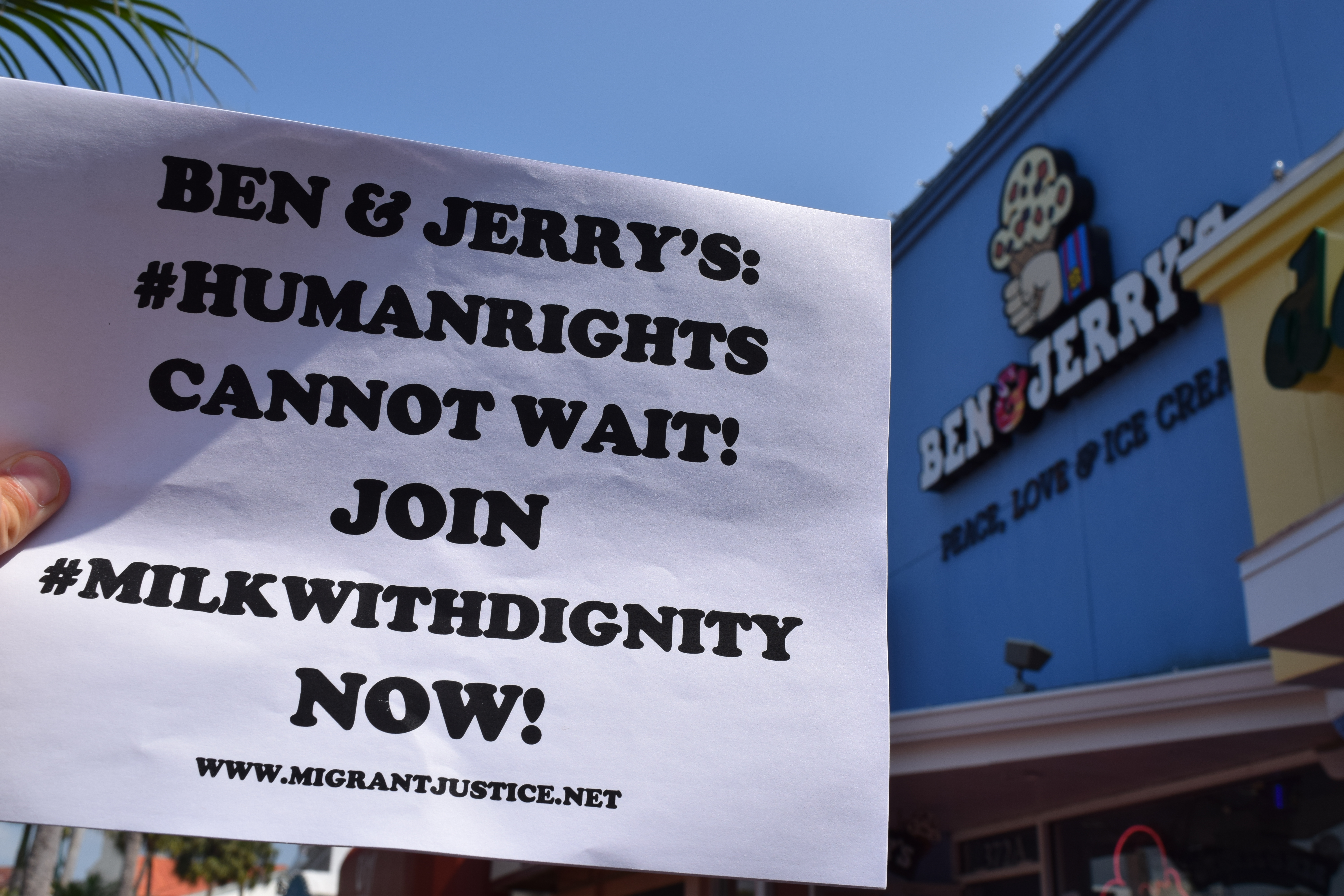 “Got Dignity?”: Students spread awareness of Milk with Dignity Program at local Ben & Jerry’s